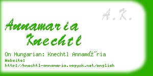 annamaria knechtl business card